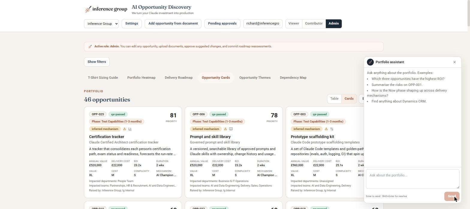 The AI Opportunity Dashboard — Portfolio assistant