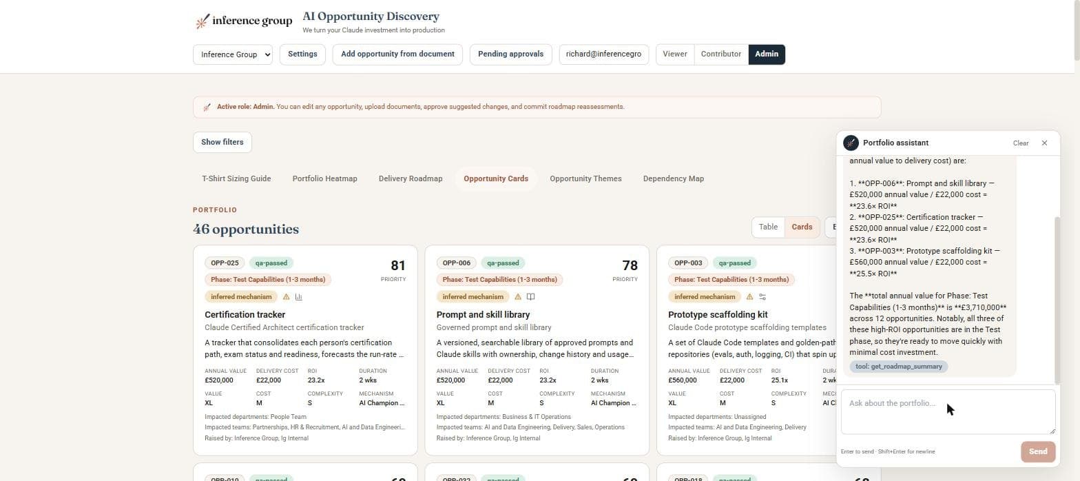 The AI Opportunity Dashboard — Portfolio assistant — answered